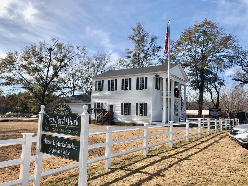 The Historic Tuckabatchee Masonic Lodge. image. Click for full size.