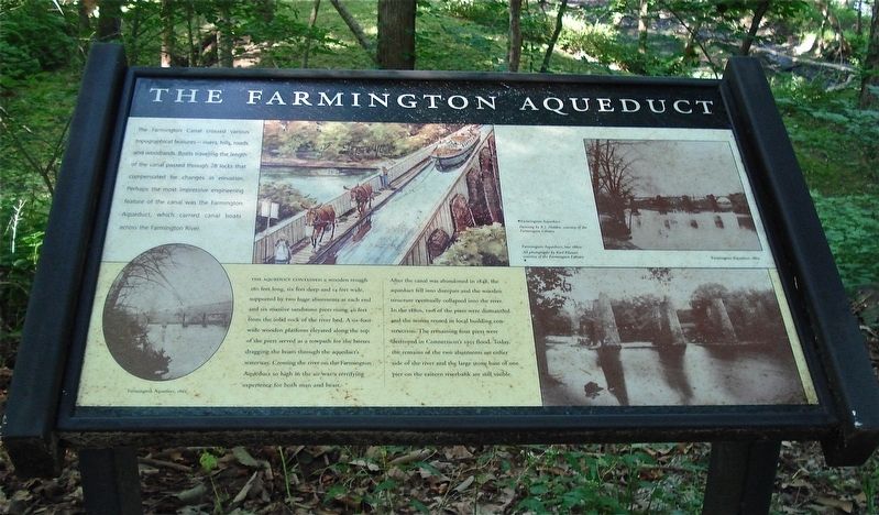 The Farmington Aqueduct Marker. Click for full size. The Farmington Aqueduct Marker image. Click for full size.