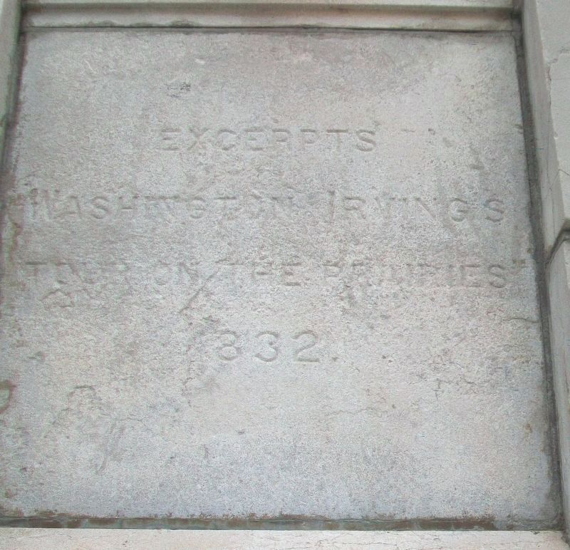 Washington Irving Monument Detail. Click for full size. Washington Irving Monument Detail image. Click for full size.