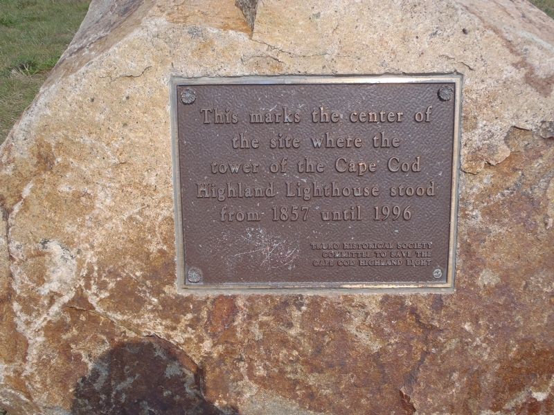 Cape Cod Highland Lighthouse Marker. Click for full size. Cape Cod Highland Lighthouse Marker image. Click for full size.