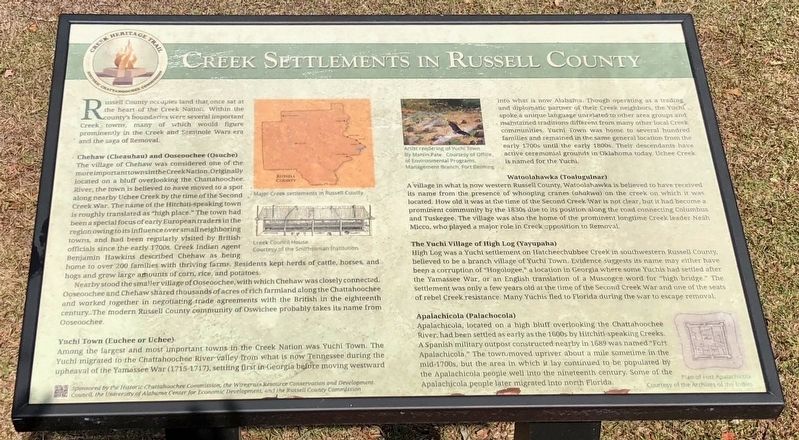 Creek Settlements in Russell County Marker image. Click for full size.