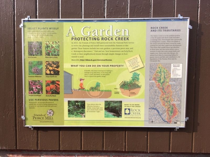 A Garden Protecting Rock Creek Marker image. Click for full size.