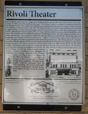 Rivoli Theater Marker image. Click for full size.