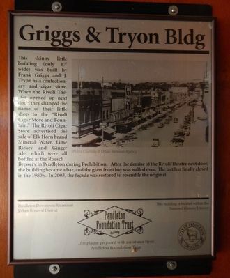 Griggs & Tryon Bldg Marker image. Click for full size.