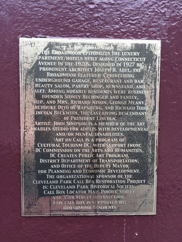 The Broadmoor Marker. Click for full size. The Broadmoor Marker image. Click for full size.