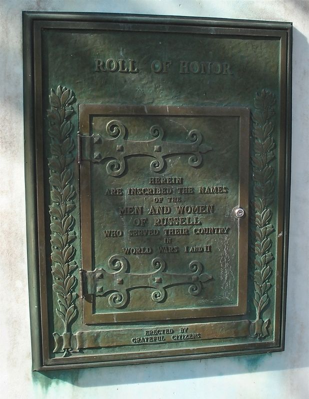 Roll of Honor Marker. Click for full size. Roll of Honor Marker image. Click for full size.