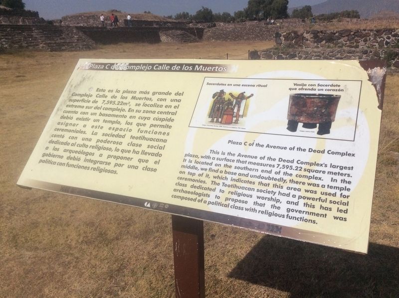 Plaza C of the Avenue of the Dead Complex Marker. Click for full size. Plaza C of the Avenue of the Dead Complex Marker image. Click for full size.