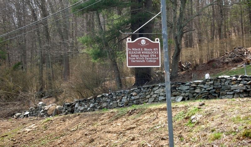 Eleazar Wheelock's Indian School is 3.5 miles ahead.. Click for full size. Eleazar Wheelock's Indian School is 3.5 miles ahead. image. Click for full size.