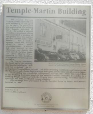 Temple-Martin Building Marker image. Click for full size.