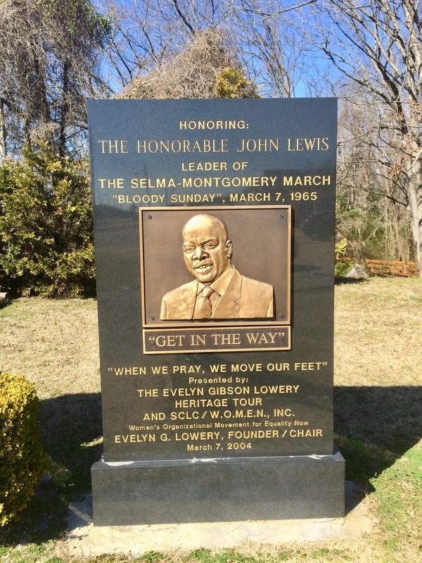 The Honorable John Lewis Monument. Click for full size. The Honorable John Lewis Monument image. Click for full size.