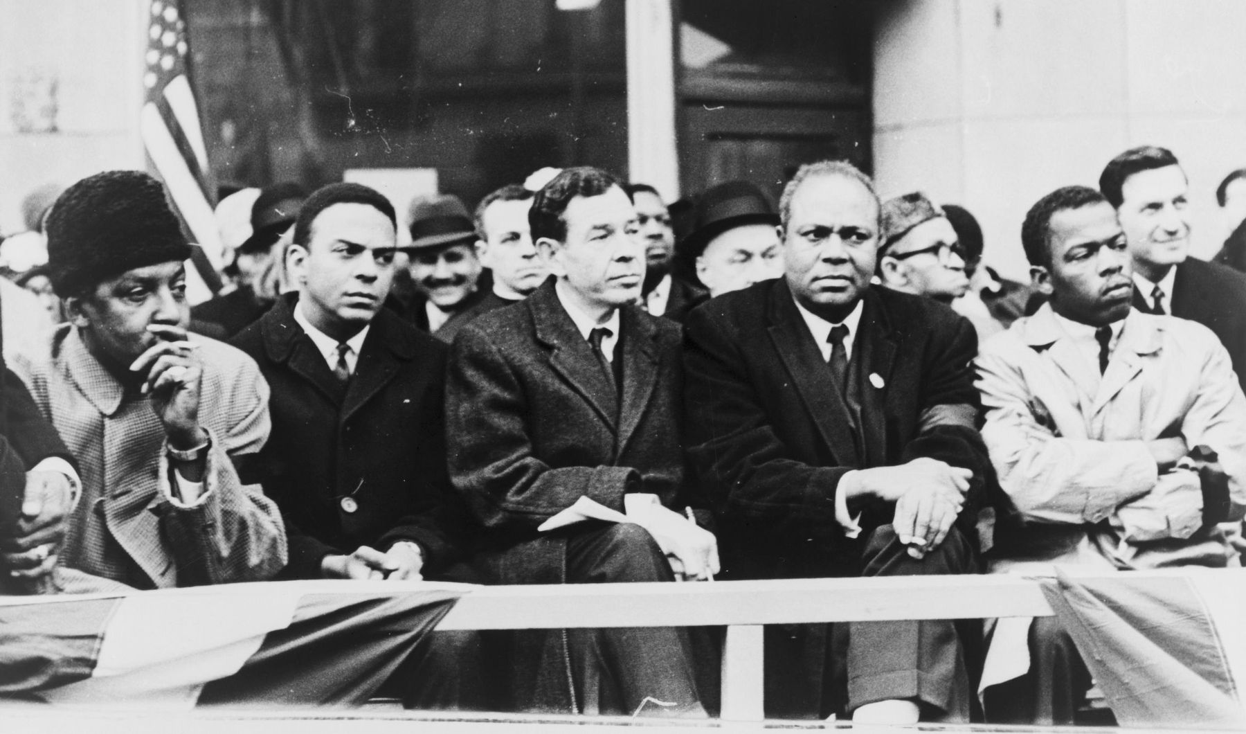 John Lewis (far right) in 1965.. Click for full size. John Lewis (far right) in 1965. image. Click for full size.