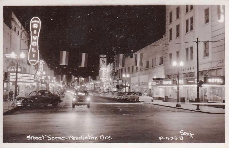 <i>Street Scene Pendleton, Ore.</i> image. Click for full size.