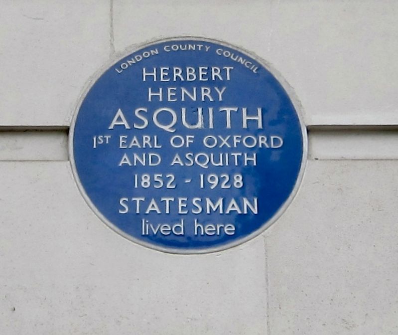 Herbert Henry Asquith Marker. Click for full size. Herbert Henry Asquith Marker image. Click for full size.