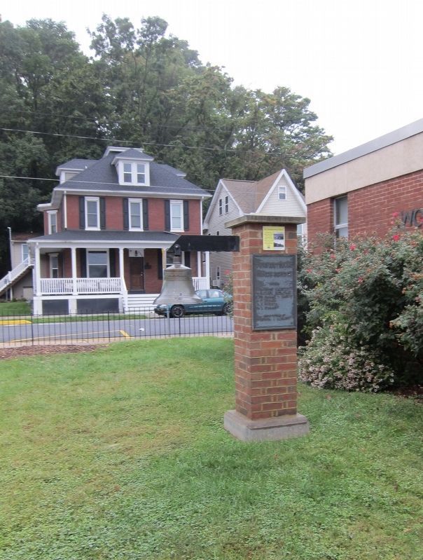 The Wormleysburg School Marker - Wide View. Click for full size. The Wormleysburg School Marker - Wide View image. Click for full size.