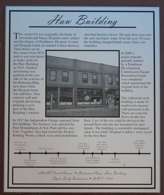 Haw Building Marker image. Click for full size.