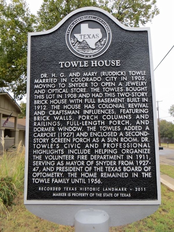 Towle House Marker image. Click for full size.