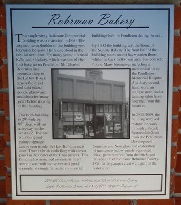 Rohrman Bakery Marker image. Click for full size.