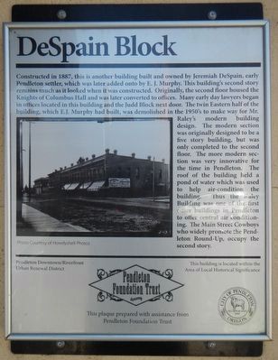 DeSpain Block Marker image. Click for full size.
