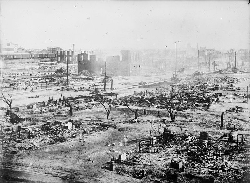 <i>Ruins after the race riots, Tulsa, Okla.</i> image. Click for full size.
