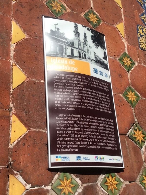 The Church of Guadalupe Marker. Click for full size. The Church of Guadalupe Marker image. Click for full size.