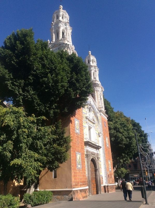 The Church of Guadalupe and marker image. Click for full size.