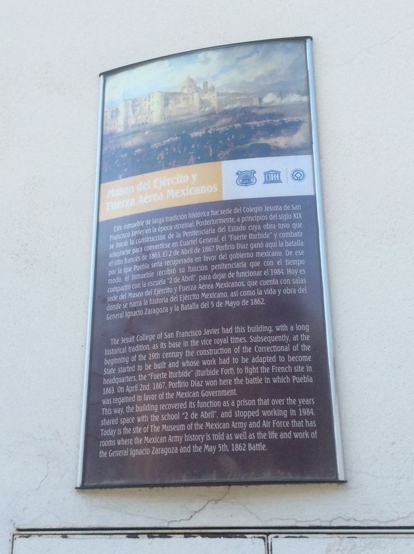 The Museum of the Mexican Army and Air Force Marker. Click for full size. The Museum of the Mexican Army and Air Force Marker image. Click for full size.