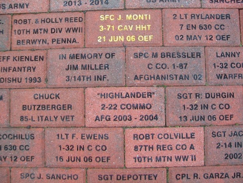 10th Mountain Division Memorial Park Pavers image. Click for full size.