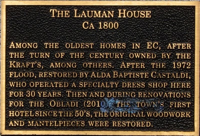 The Lauman House Marker. Click for full size. The Lauman House Marker image. Click for full size.