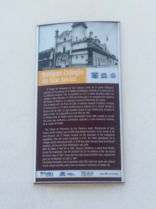 The Old College of San Javier Marker. Click for full size. The Old College of San Javier Marker image. Click for full size.