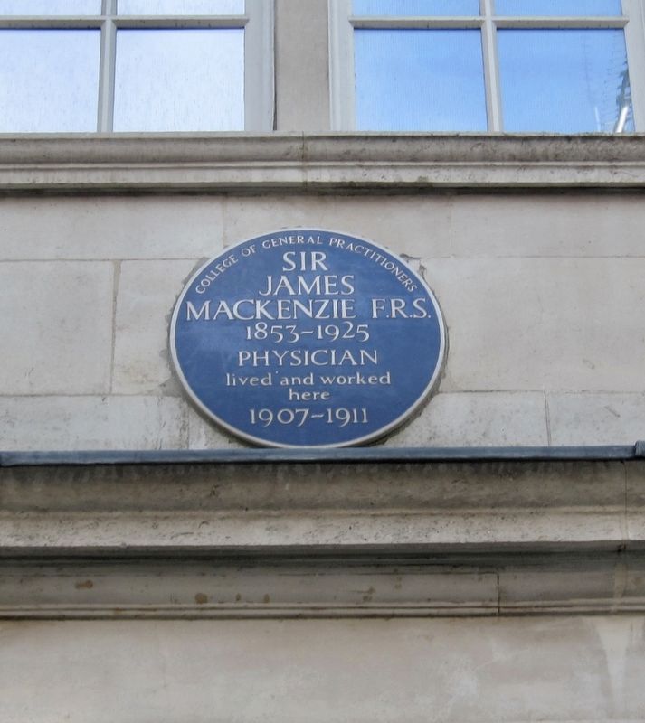 Sir James MacKenzie Marker. Click for full size. Sir James MacKenzie Marker image. Click for full size.