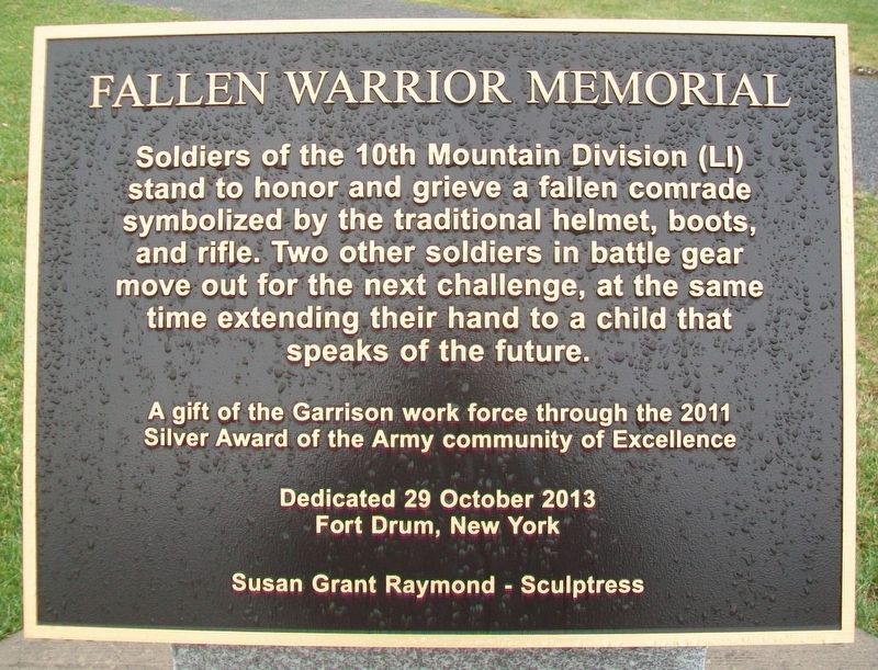 Fallen Warrior Memorial Marker image. Click for full size.