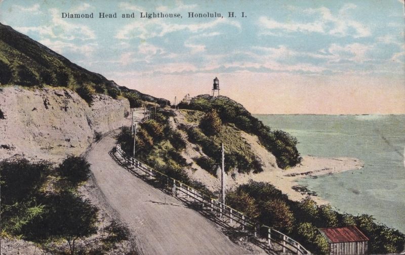 <i>Diamond Head and Lighthouse, Honolulu, H.I.</i> image. Click for full size.