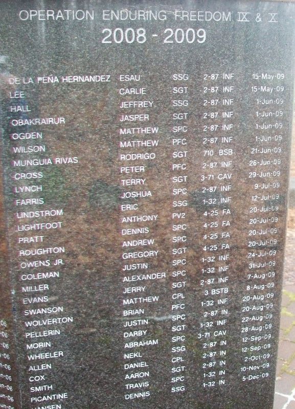 3rd Infantry Brigade Combat Team Memorial Honored Dead image. Click for full size.