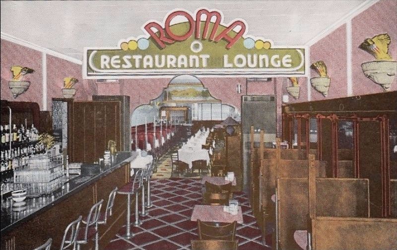 Roma Restaurant Postcard image. Click for full size.