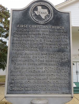 First Christian Church Marker image. Click for full size.