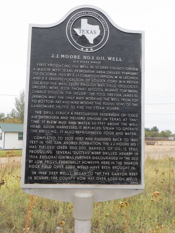J. J. Moore No. 1 Oil Well Marker image. Click for full size.