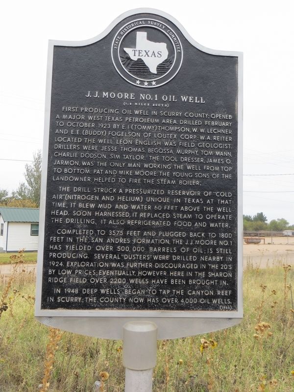 J. J. Moore No. 1 Oil Well Marker image. Click for full size.