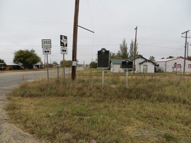 J. J. Moore No. 1 Oil Well Marker <i>on the left</i> image. Click for full size.