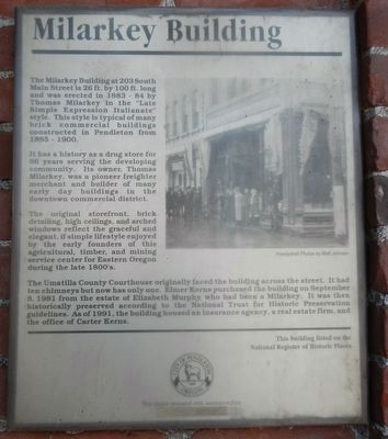 Milarkey Building Marker image. Click for full size.
