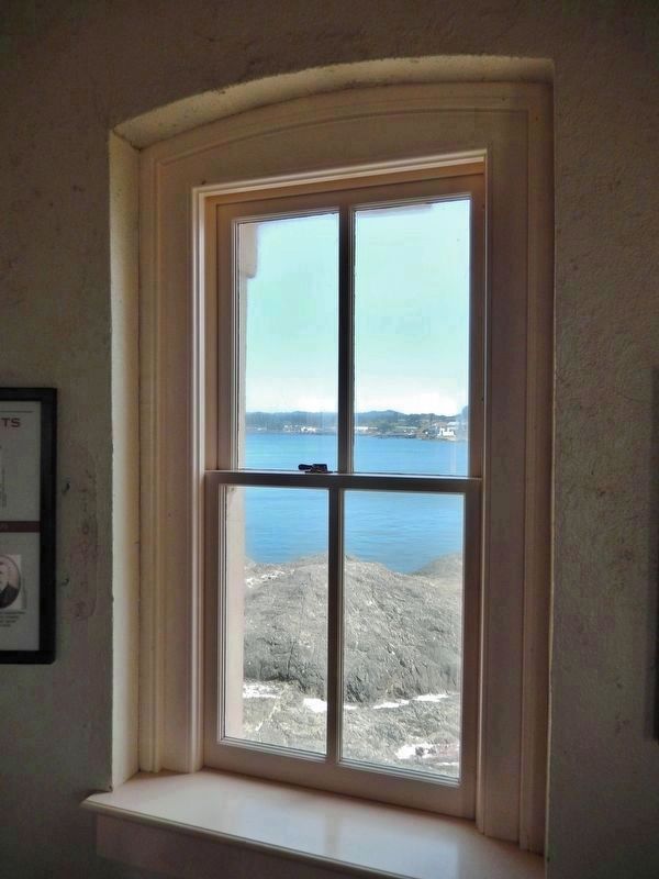 Coquille River Lighthouse (<i>interior view through window</i>) image. Click for full size.