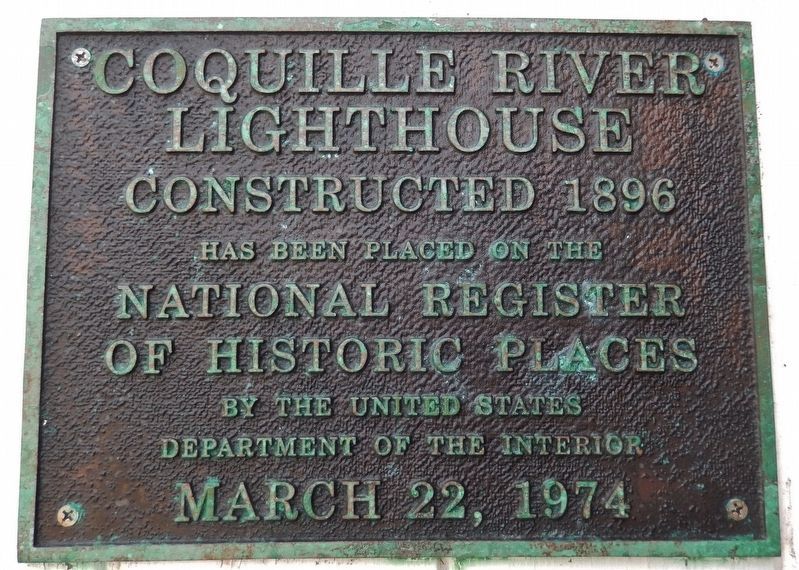 Coquille River Lighthouse (<i>National Registry of Historic Places</i>) image. Click for full size.