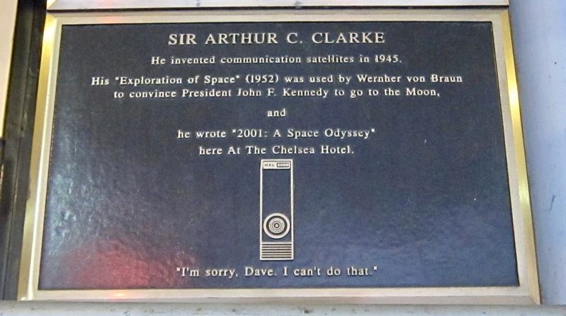 Sir Arthur C. Clarke Marker image. Click for full size.