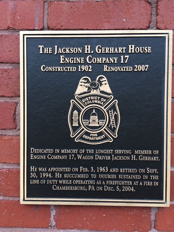 The Jackson H. Gerhart House Marker image. Click for full size.