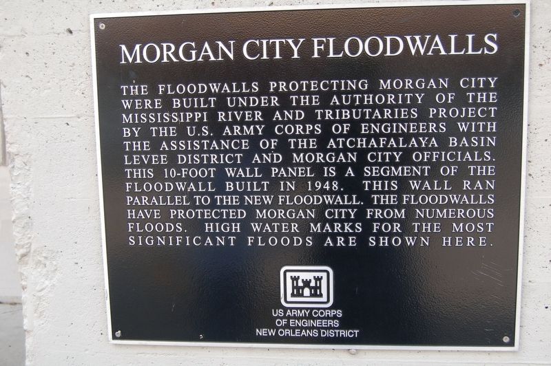 Morgan City Floodwalls Marker image. Click for full size.