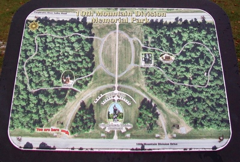 10th Mountain Division Memorial Park Map. Click for full size. 10th Mountain Division Memorial Park Map image. Click for full size.