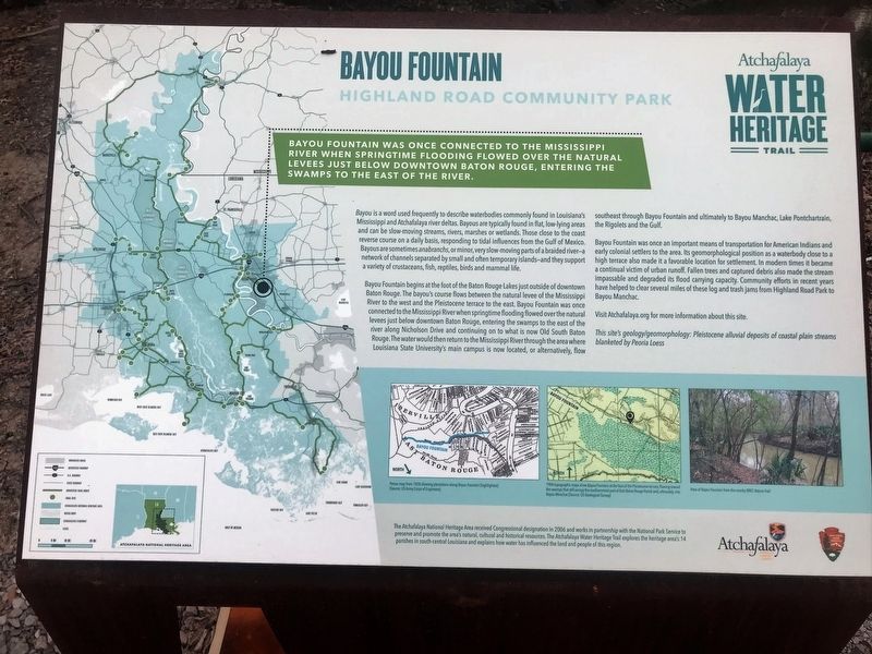 Bayou Fountain Marker image. Click for full size.