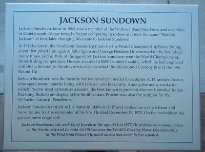Jackson Sundown Marker image. Click for full size.
