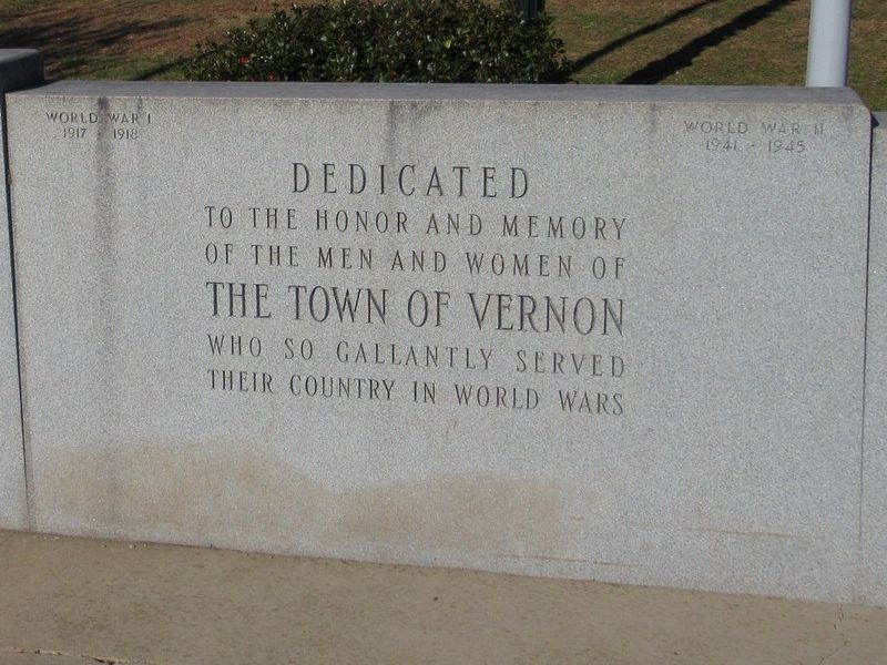 Vernon Veterans Monument. Click for full size. Vernon Veterans Monument image. Click for full size.