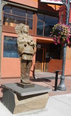 Chief Clarence T. Burke Statue and Marker. Click for full size. Chief Clarence T. Burke Statue and Marker image. Click for full size.
