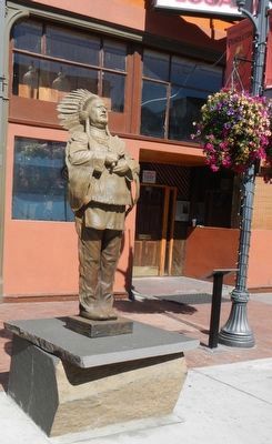 Chief Clarence T. Burke Statue and Marker image. Click for full size.
